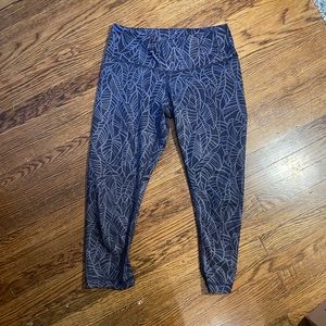 Lululemon purple leaf print leggings